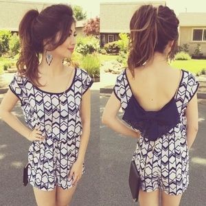 Charlotte Russe Bow Romper